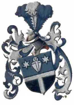 "Armoiries, coup�, d'azur au soc de charrue accost� de deux �toiles le tout d'argent et de sable au tau d'argent" Cliquez ici si vous voulez d'autres d�tails....
